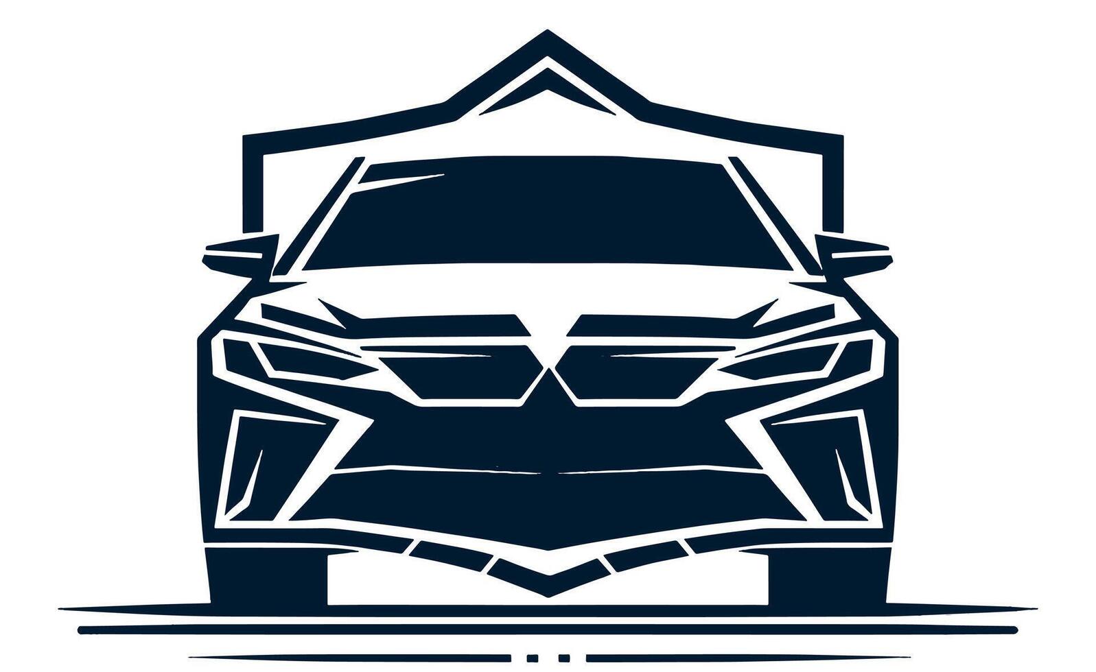 Car logo design illustration on white. vector