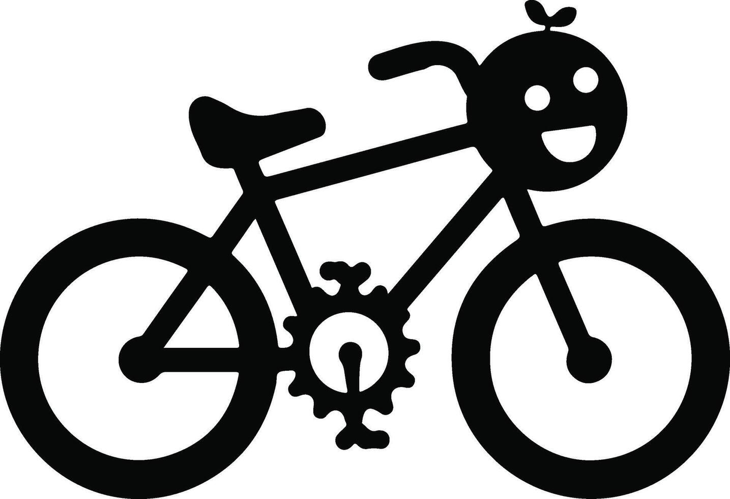 Modern Bicycle Silhouette Illustration Collection vector