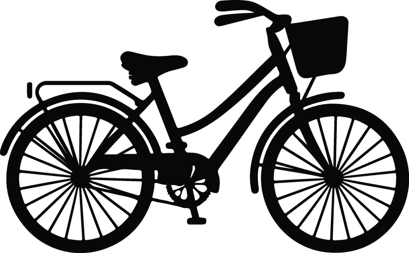 Bicycle Silhouette Illustration for Creative Design vector