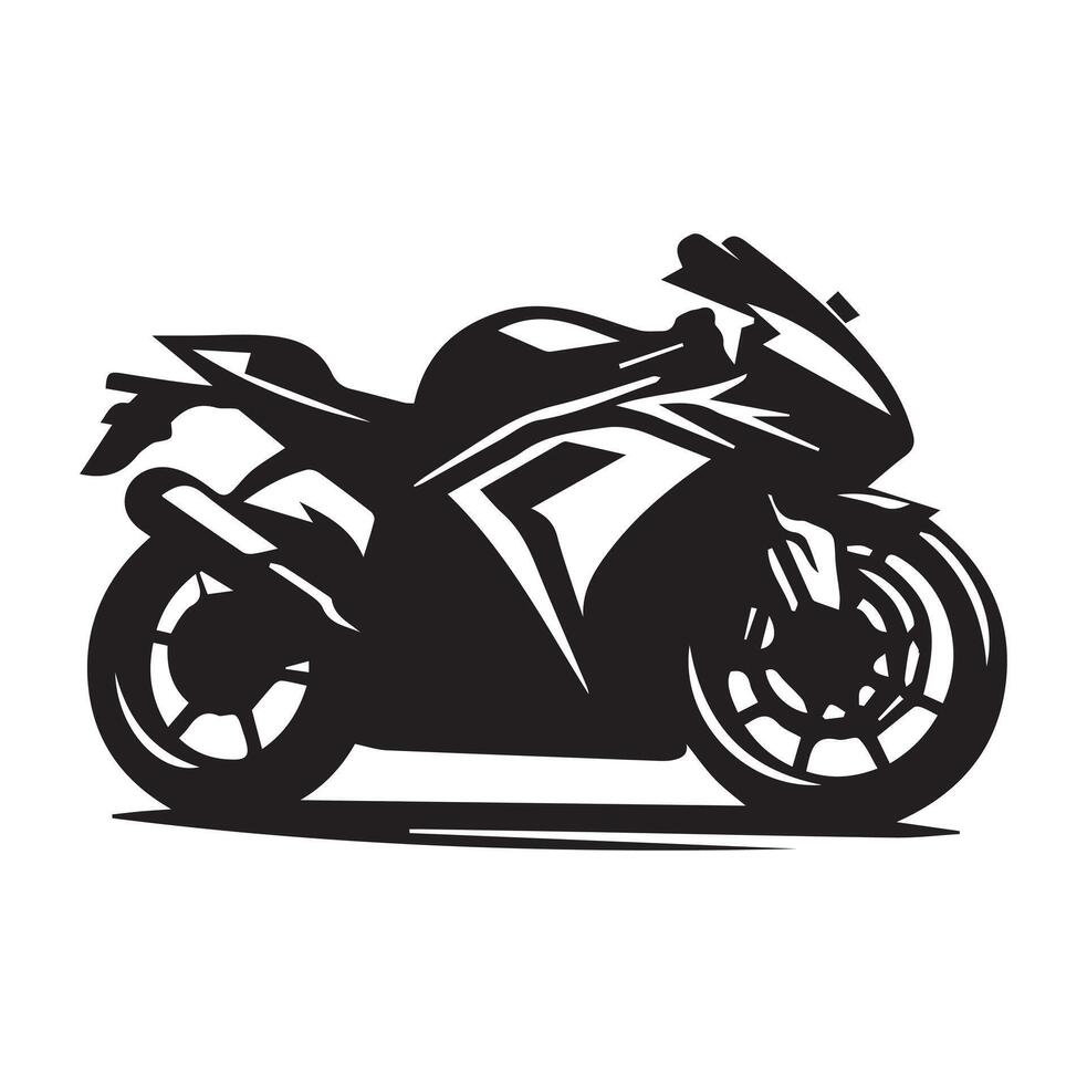 Powerful Motorcycle Silhouette in a Minimalist Style vector