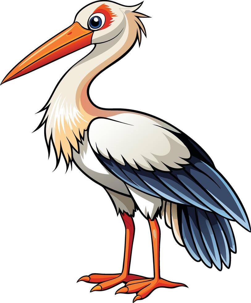 Graceful Stork Design Available on EPS File vector