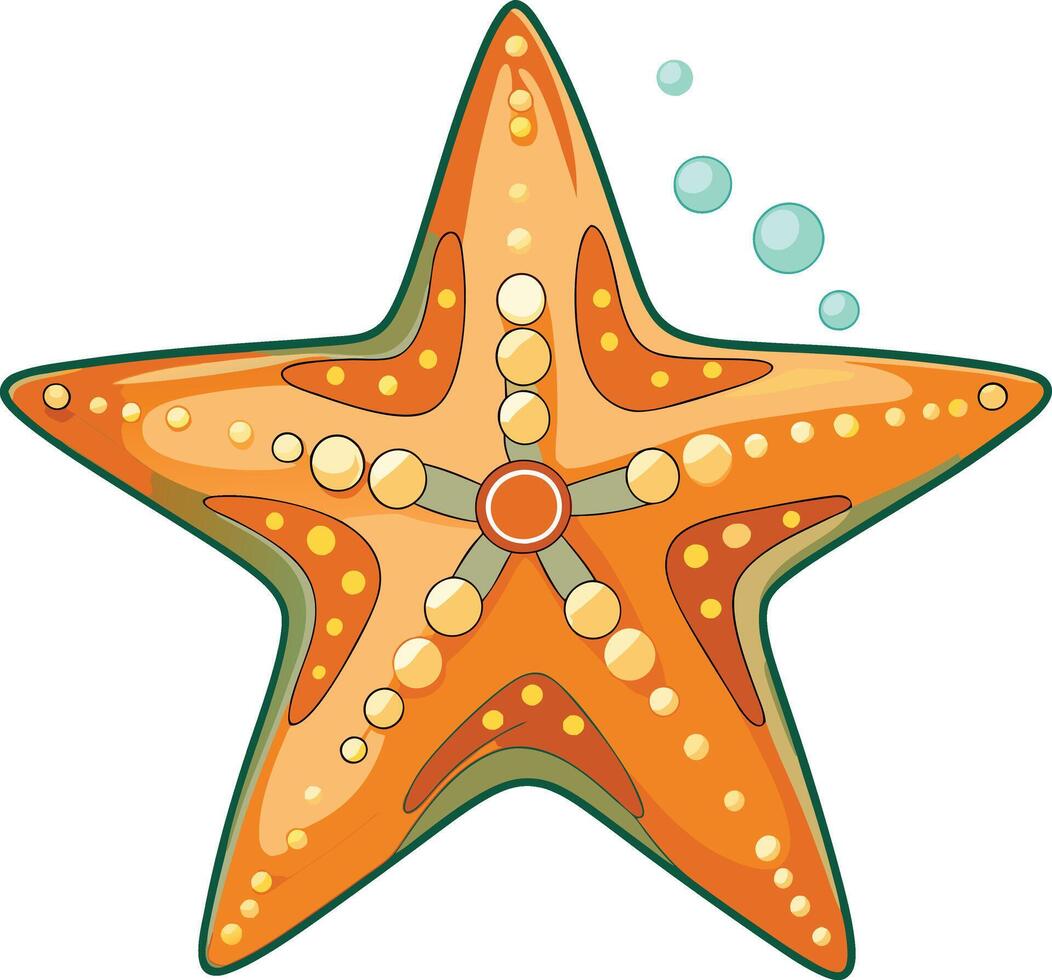 Elegant Starfish Design Available on EPS File vector