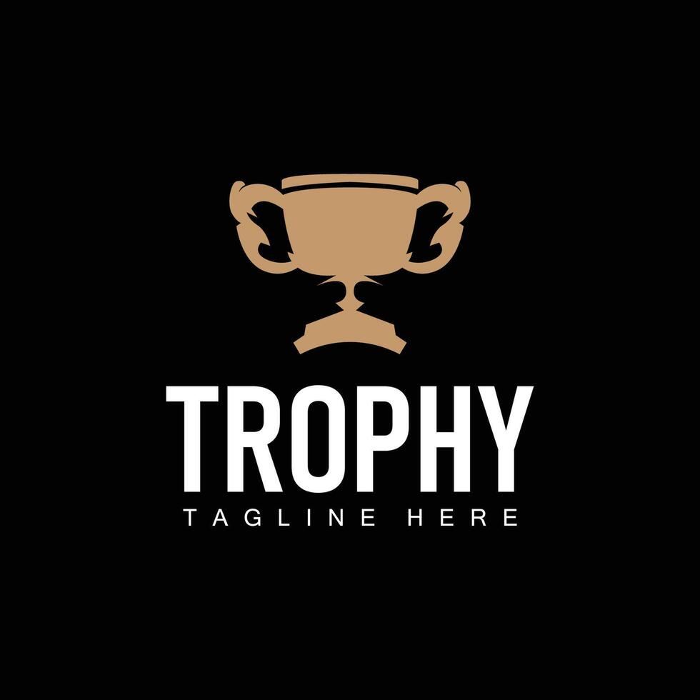 illustration victory symbol logo trophy design win template symbol vector