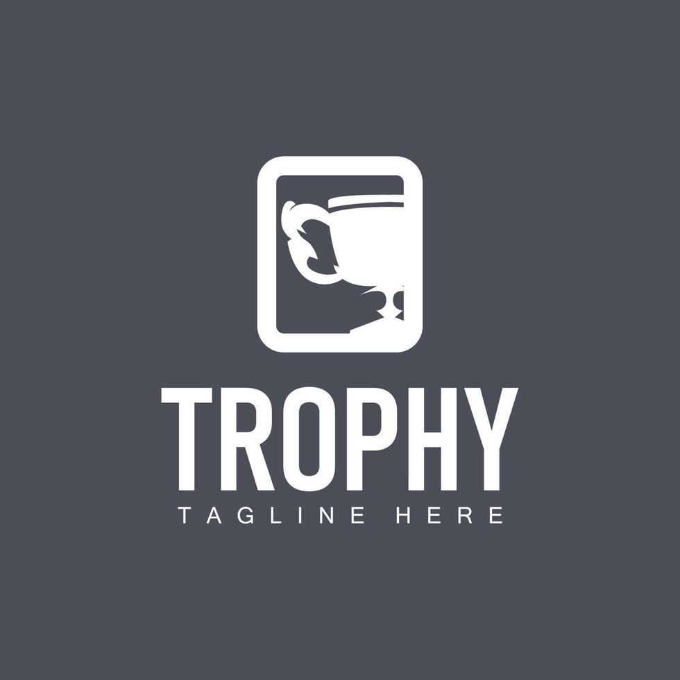 illustration symbol championship logo trophy design contest win template symbol vector