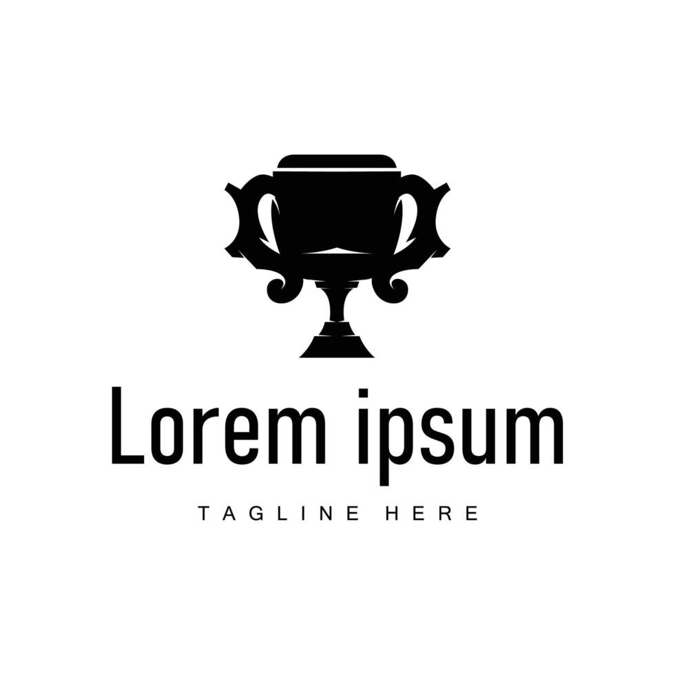 illustration victory symbol championship logo trophy contest win template symbol vector