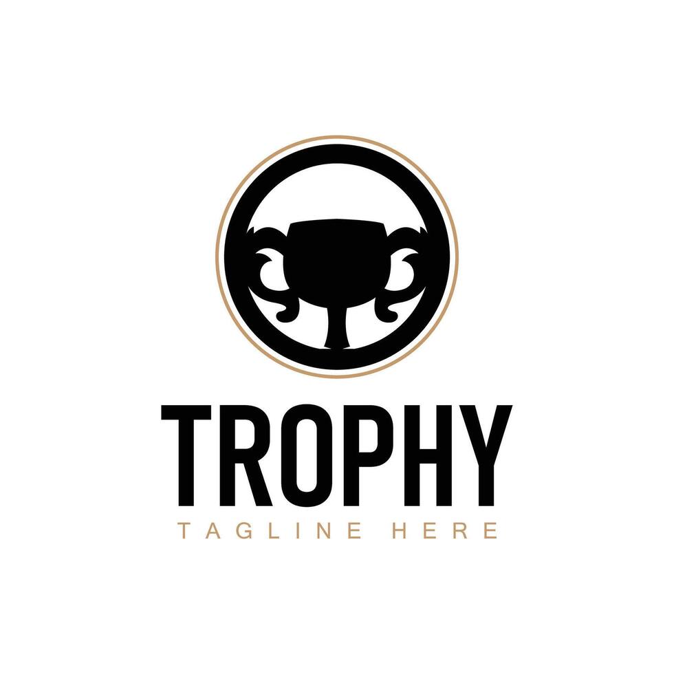 illustration victory logo trophy design win symbol vector