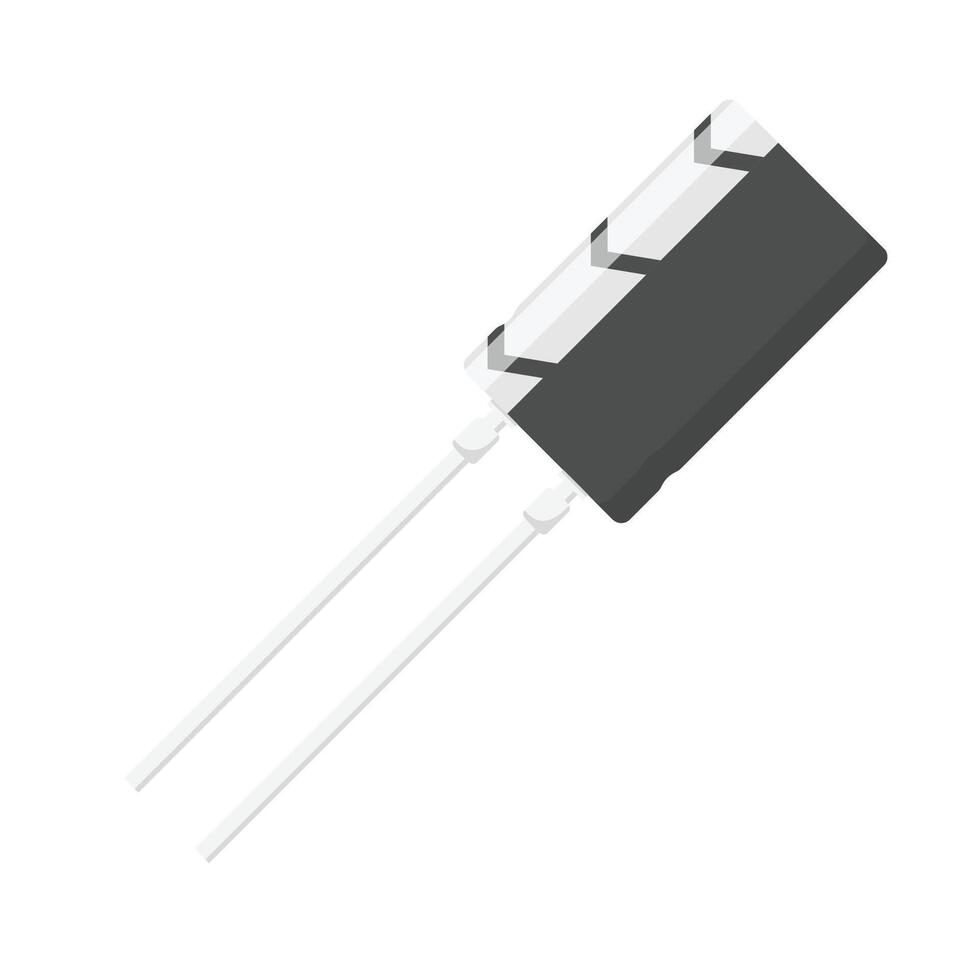 Capacitor Flat Illustration. Clean Icon Design Element on Isolated White Background vector