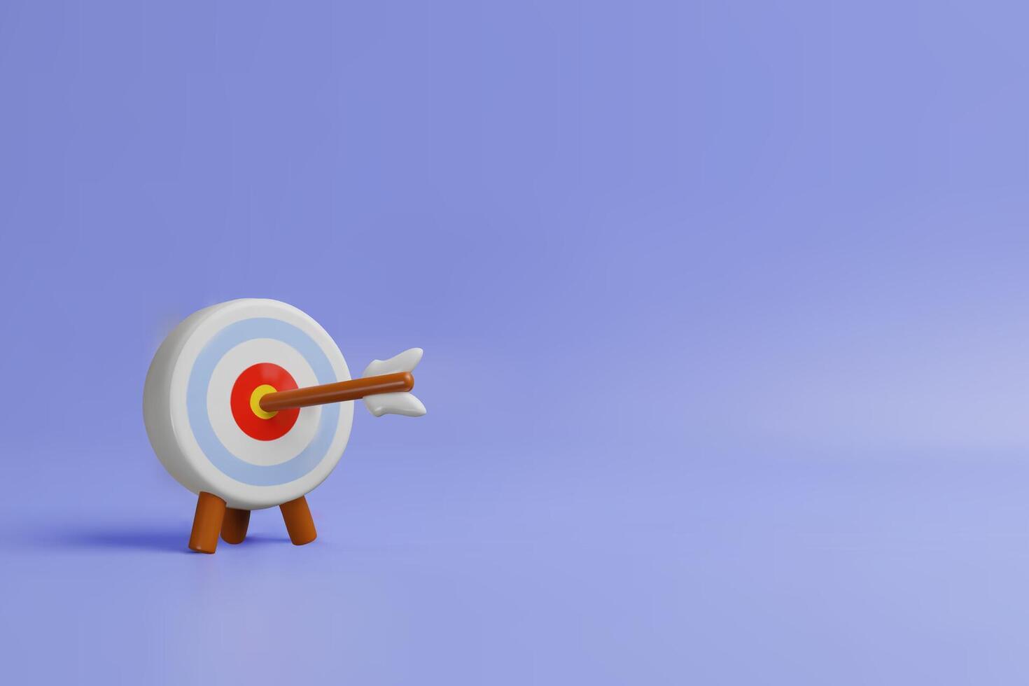 3d poster render target aim. Three-dimensional dart and arrow illustration. Success goal strategy for business and marketing. Sport competition. Bullseye accuracy challenge. icon infographic vector