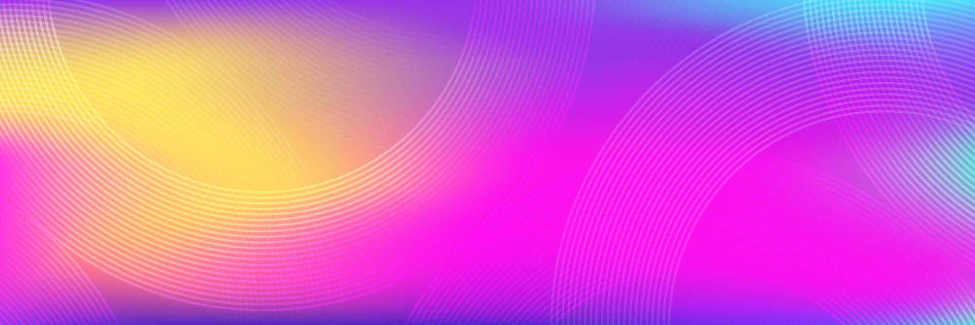 Vibrant Abstract Gradient Background with Curved Lines vector