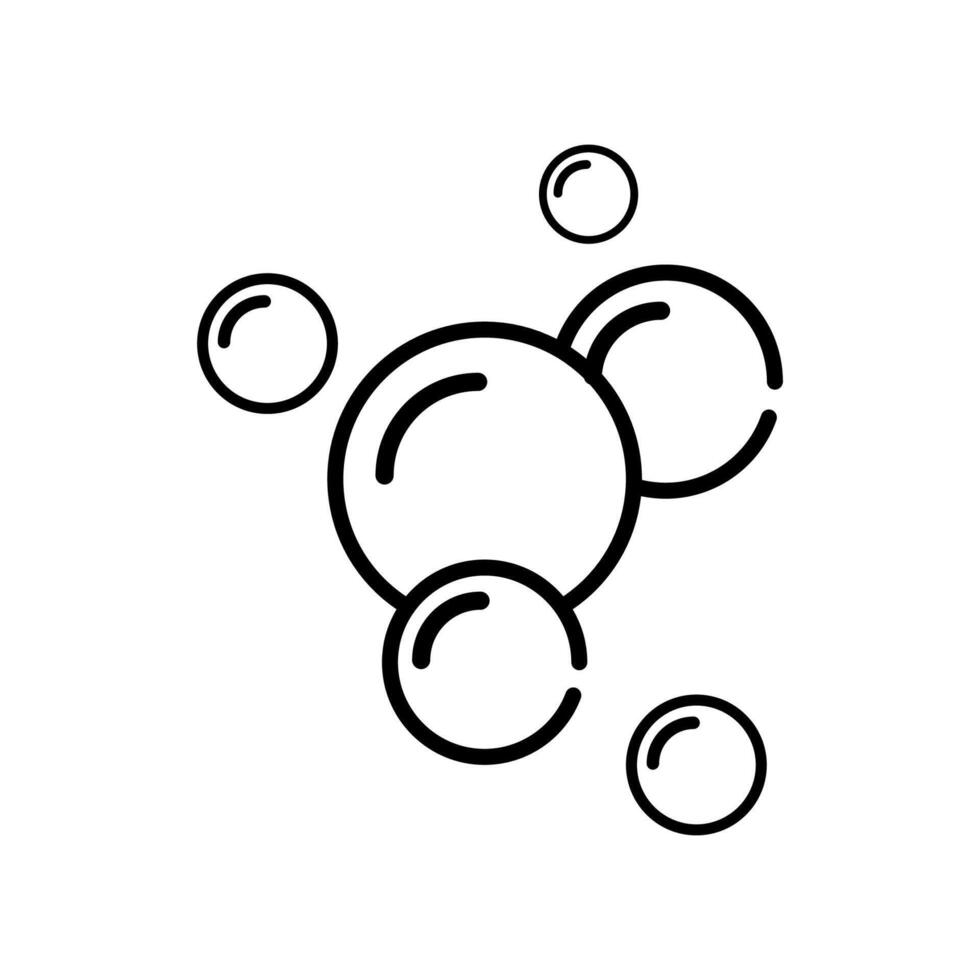 illustration of soap bubble outline design, vector