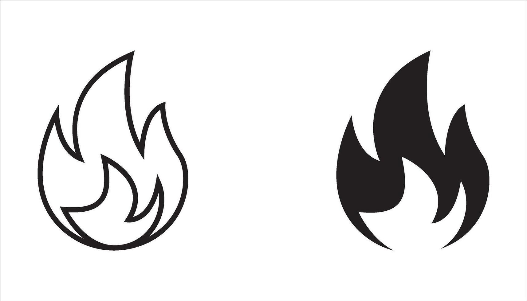 Fire flame icon set. Burning symbol. Fireball sign. Energy illustration isolated. vector