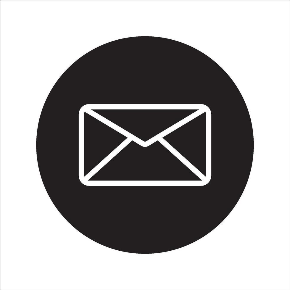 Email envelope icon, illustration on white background. vector