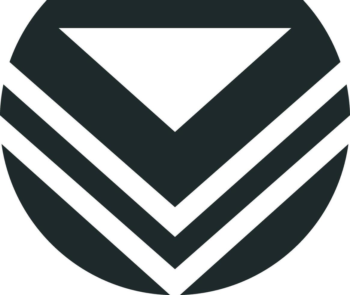 a black and white logo with a triangle vector