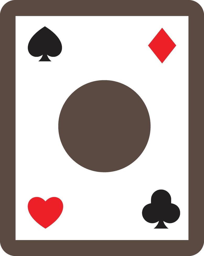a playing card with four icon vector