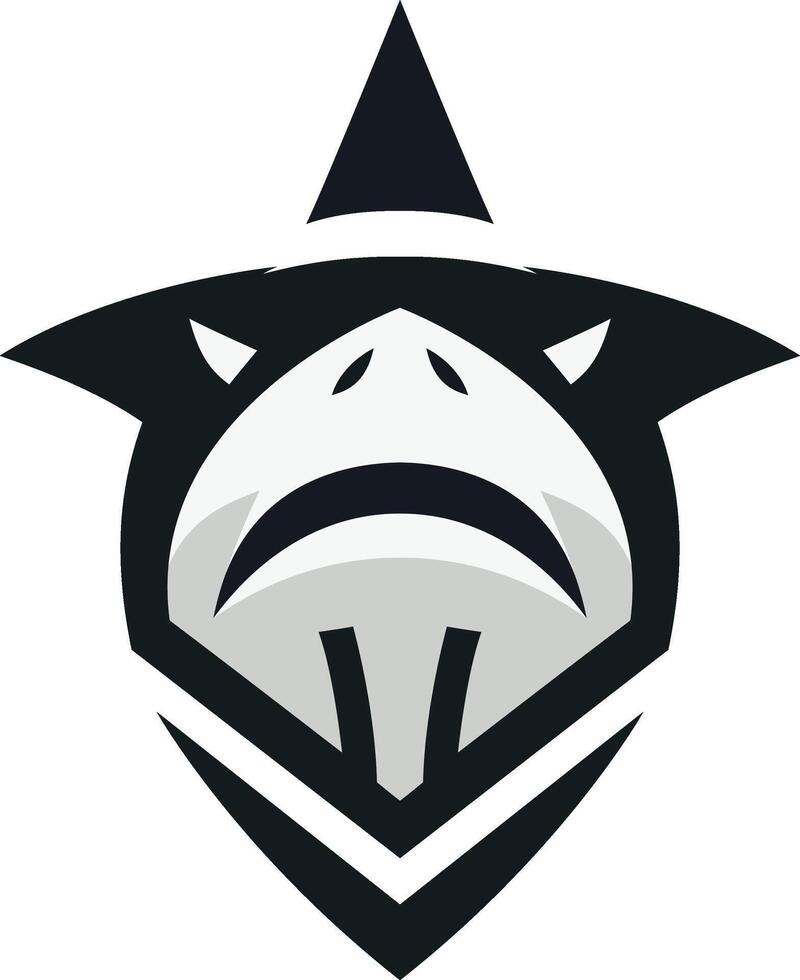 the logo of a black and white shark vector