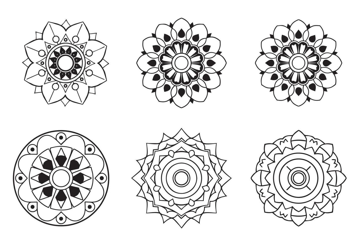 Mandala pattern colored background. illustration. Meditation element for India yoga. Ornament for decorating vector