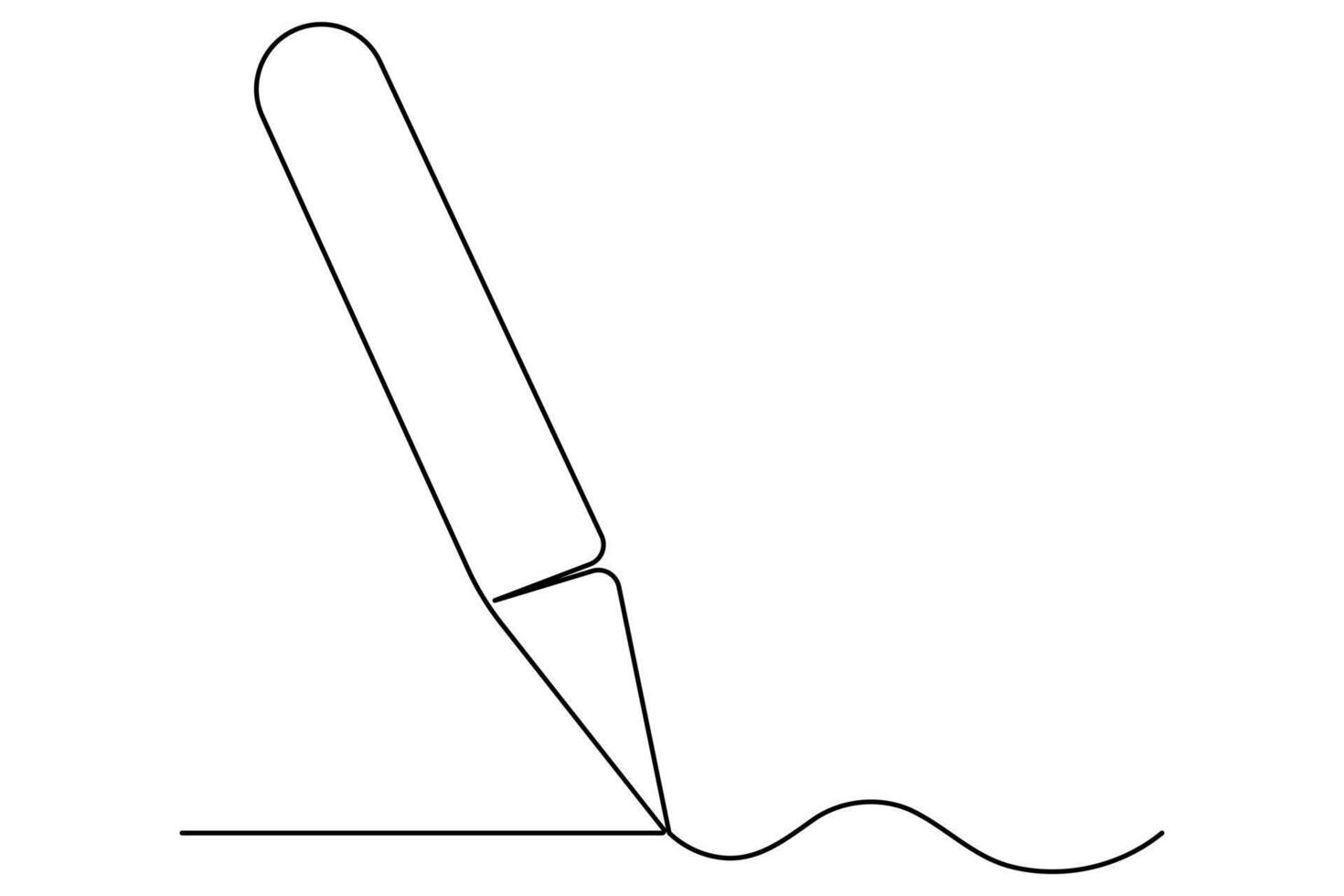 Simple continuous pen one stroke design vector