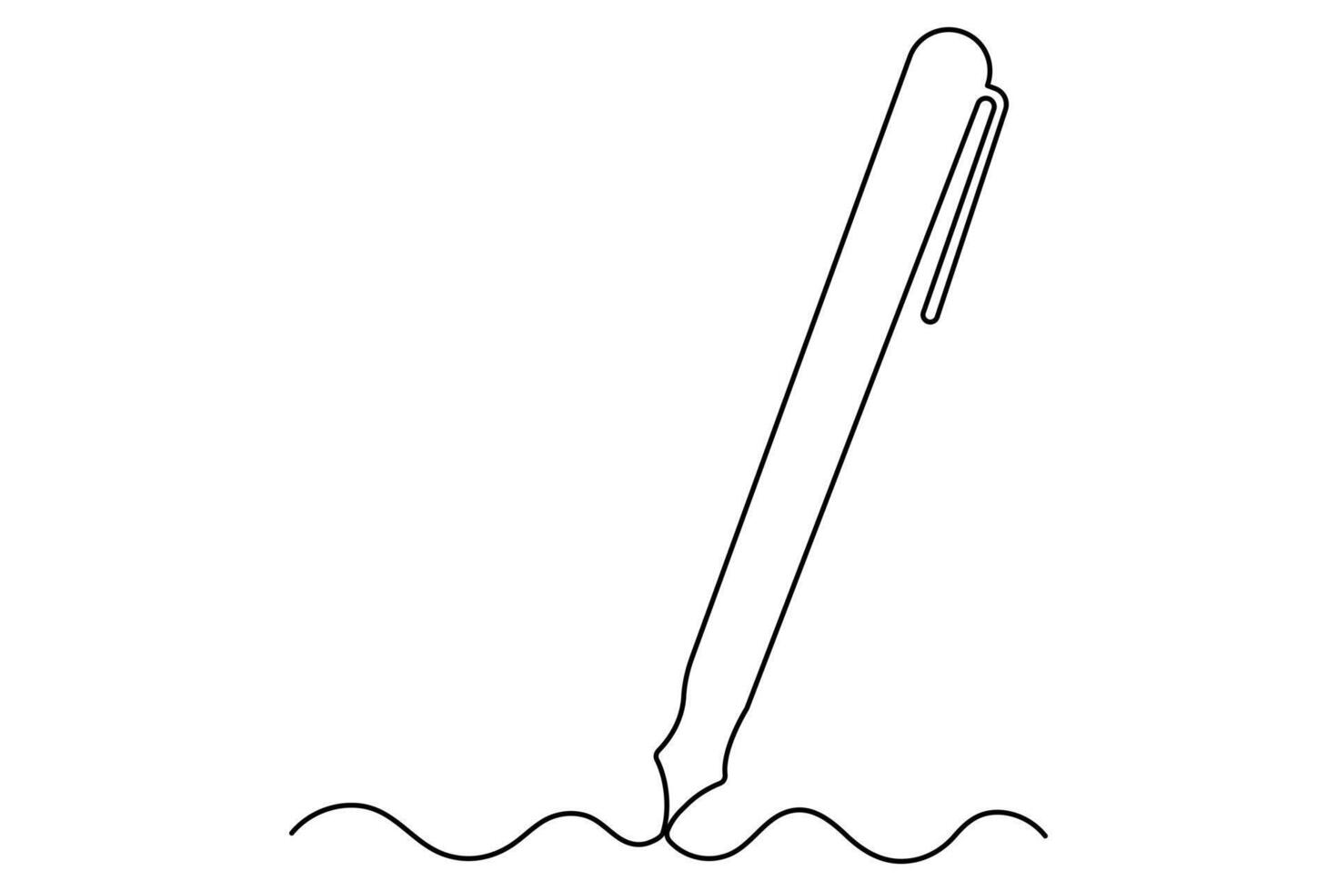 Continuous pen one line drawing vector