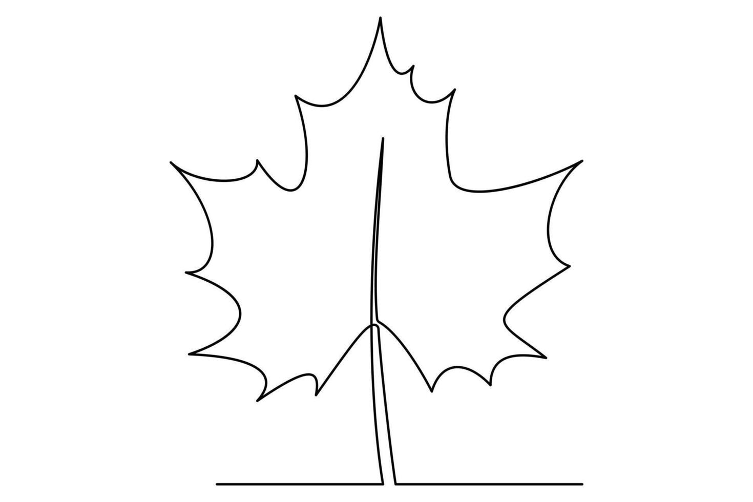 Continuous line leaf drawing for elegant branding projects vector