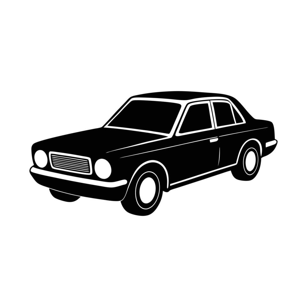 a black and white illustration of a car vector