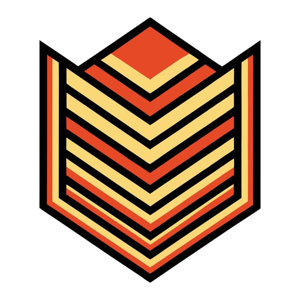 a red and orange chevron pattern on a white background vector
