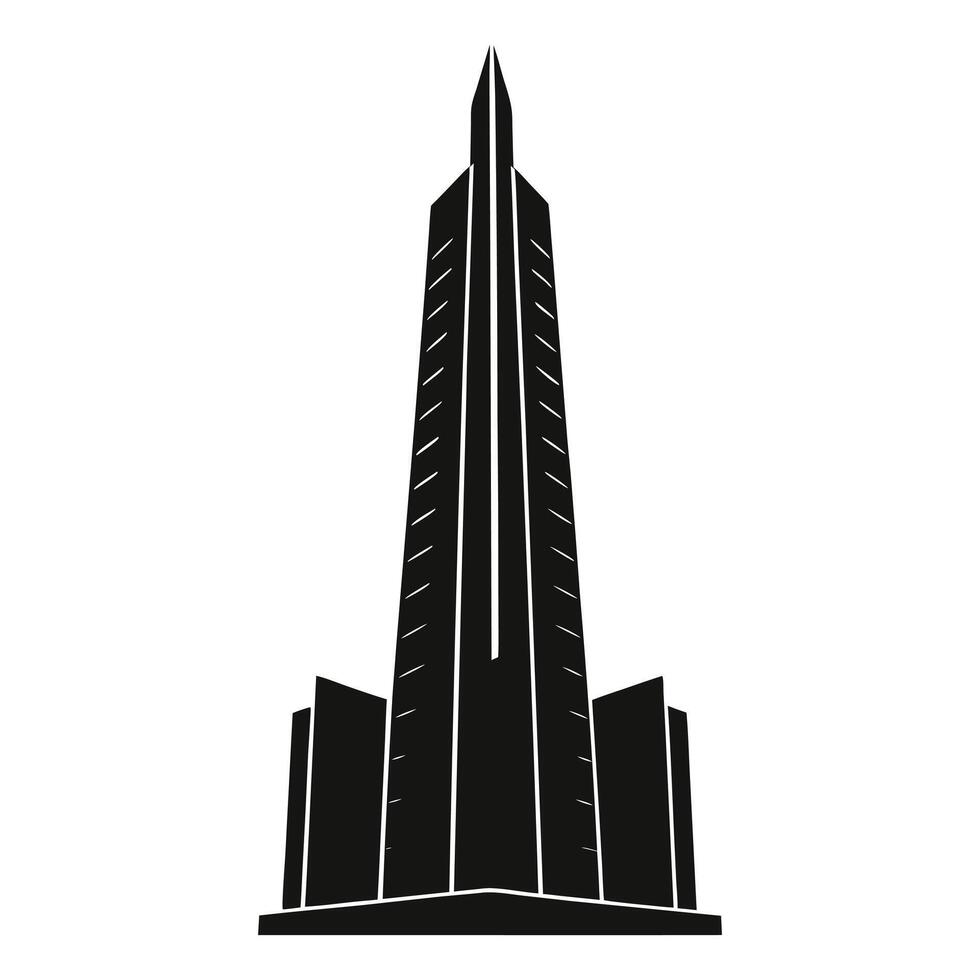 a black and white illustration of a skyscraper vector