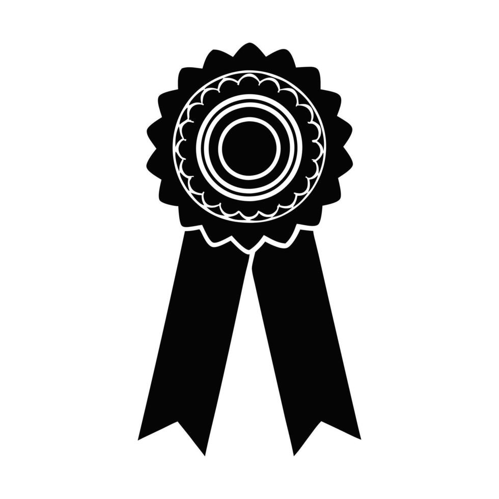 black and white illustration of a ribbon vector