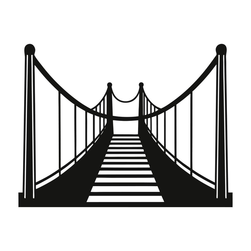 illustration of a bridge. vector