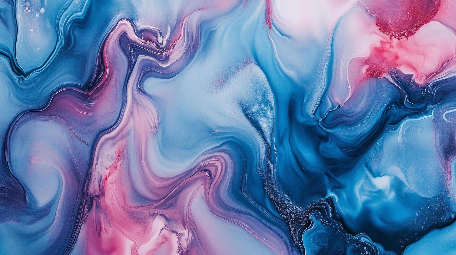 Abstract fluid art with swirling blues, purples, and pinks creating a marble-like effect. Smooth, dynamic, and mesmerizing. photo