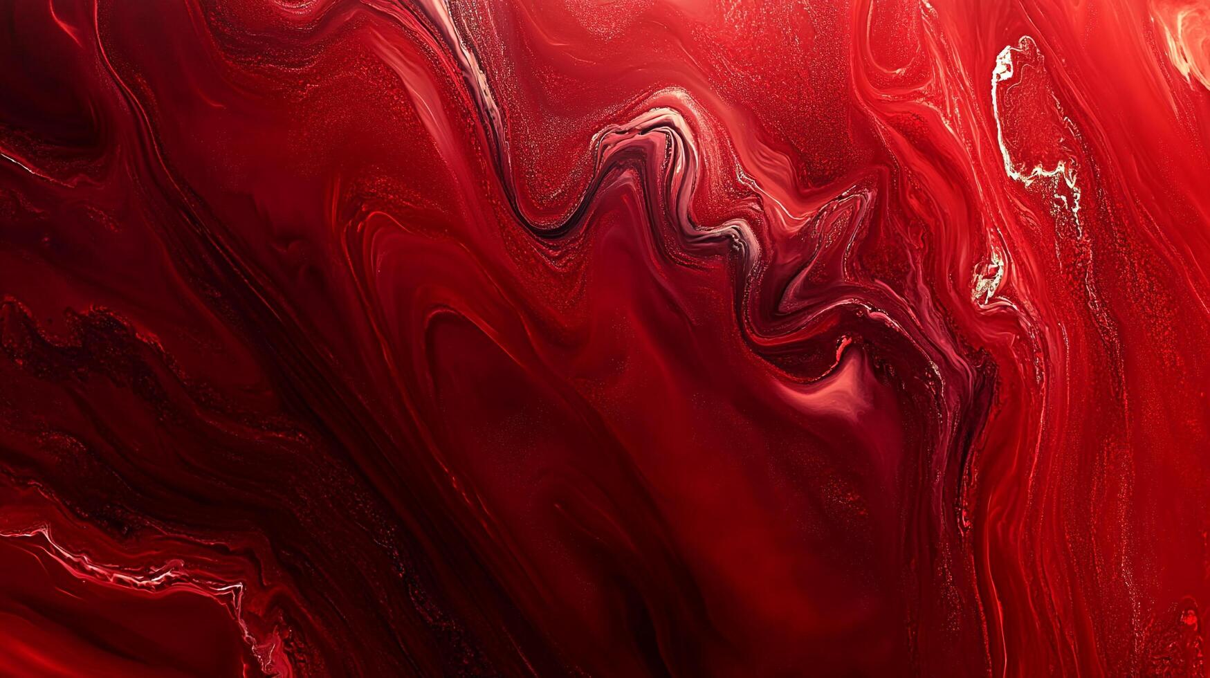 Abstract background showcasing flowing textures with a bold red color scheme, accentuated with subtle white accents, fluid art. photo