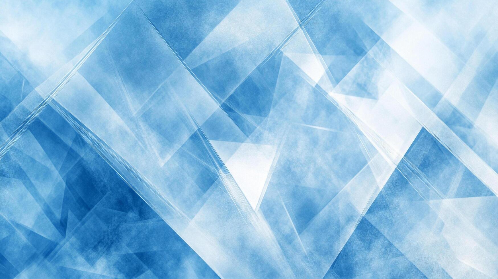 Abstract geometrical background featuring a pattern of intersecting translucent planes in various hues of soft, airy blue and white. photo