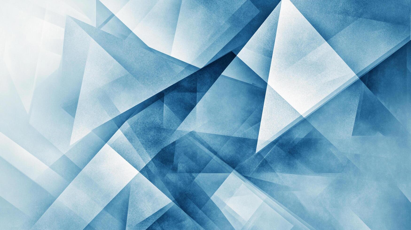 Abstract geometric shapes intertwine in shades of blue and white, creating a modern, dynamic, and visually intriguing composition. photo
