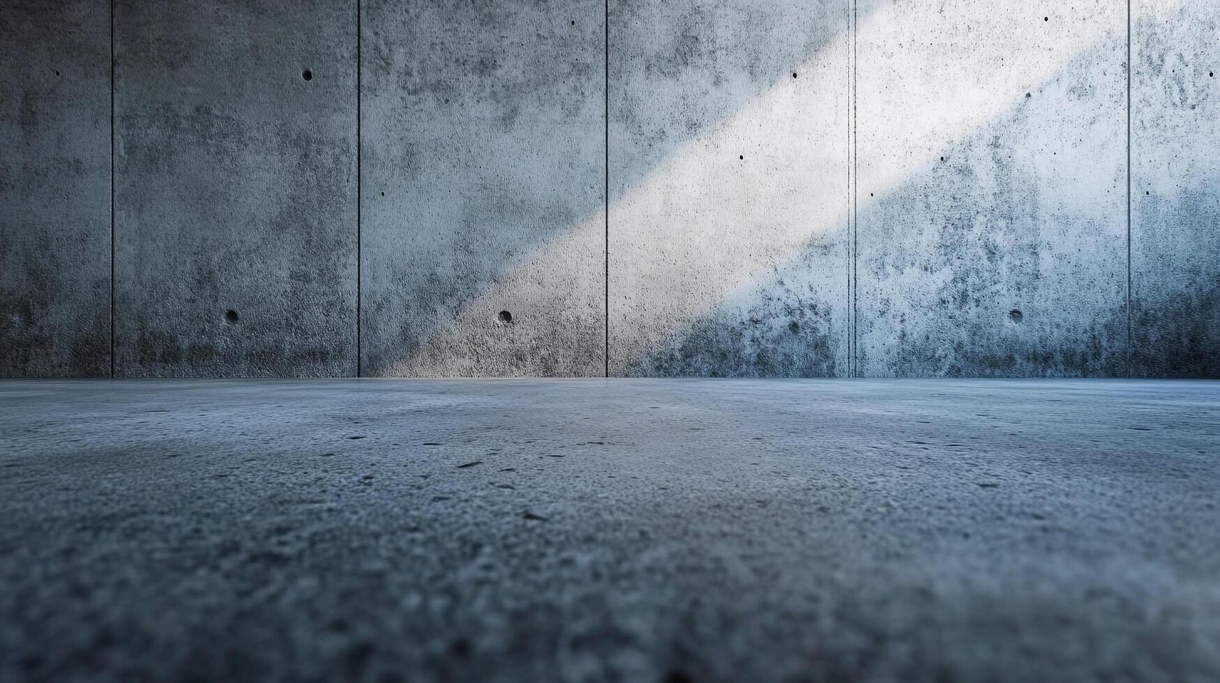 An industrial-style concrete space with natural light. It offers a minimalist and raw aesthetic, suitable for artistic or architectural projects. photo