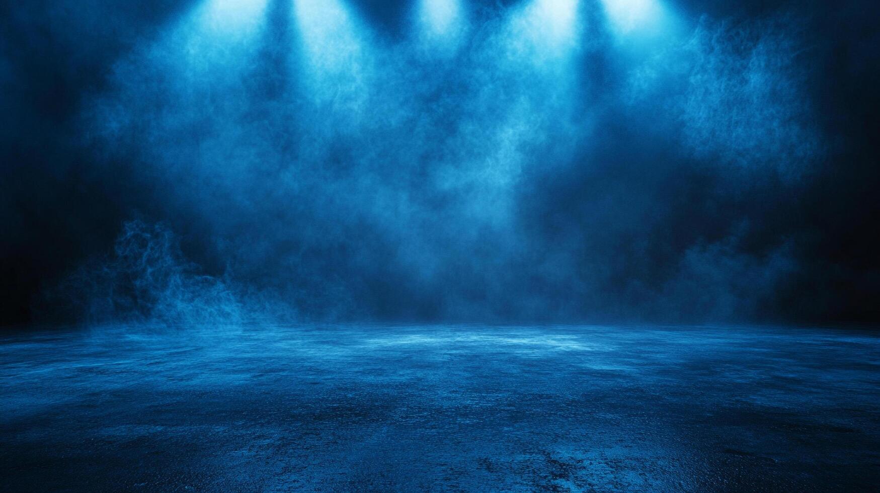 Blue sky with a blue background and a blue light in the middle. The light is shining on the ground photo