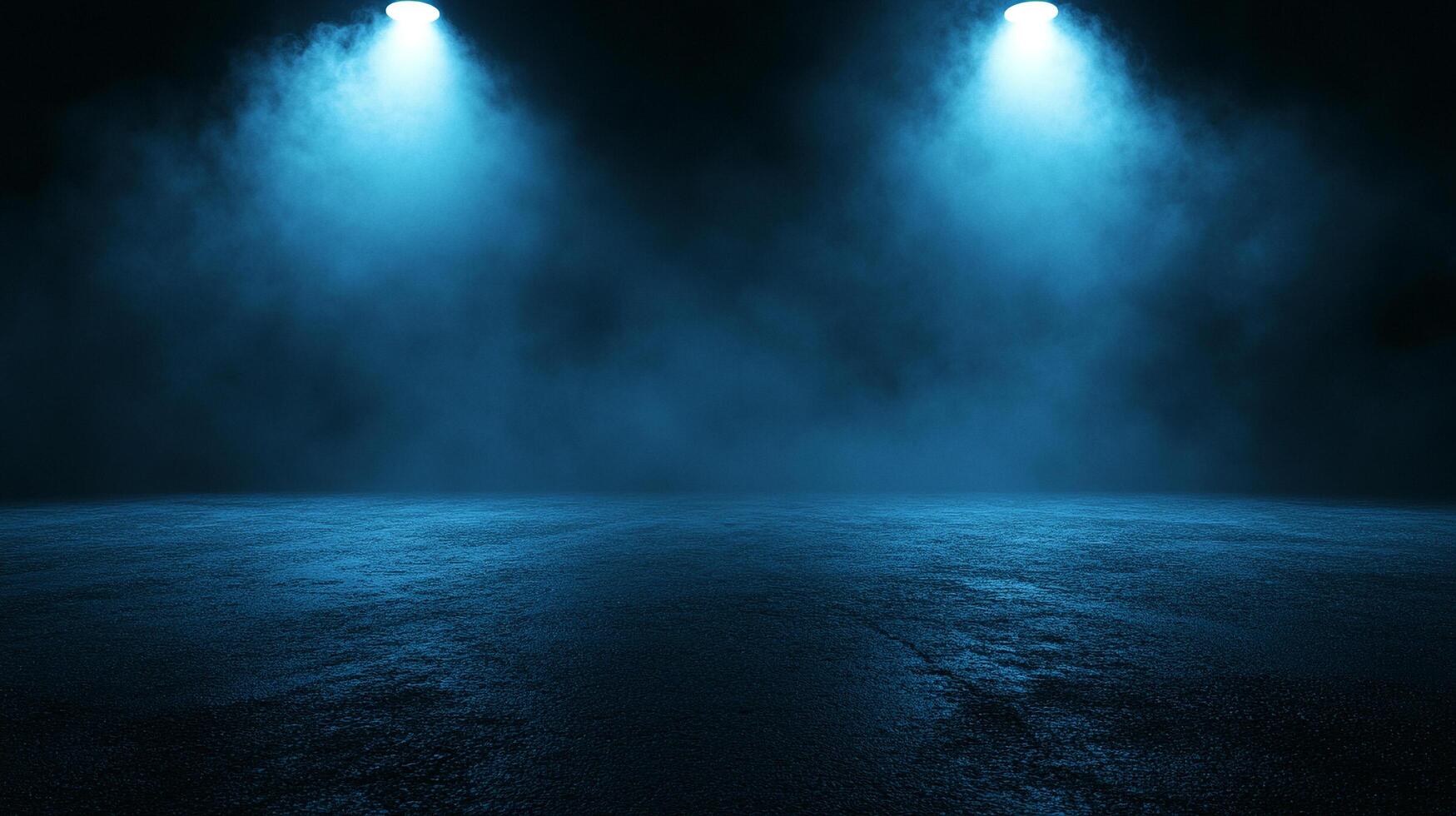 Dark blue field with two bright lights shining on it. The lights are creating a mood of mystery and intrigue photo