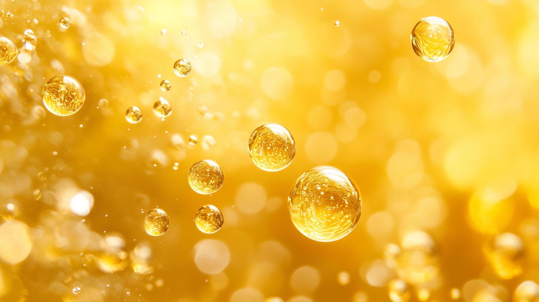 Yellow background with many small yellow bubbles. The bubbles are scattered all over the background and are of different sizes photo