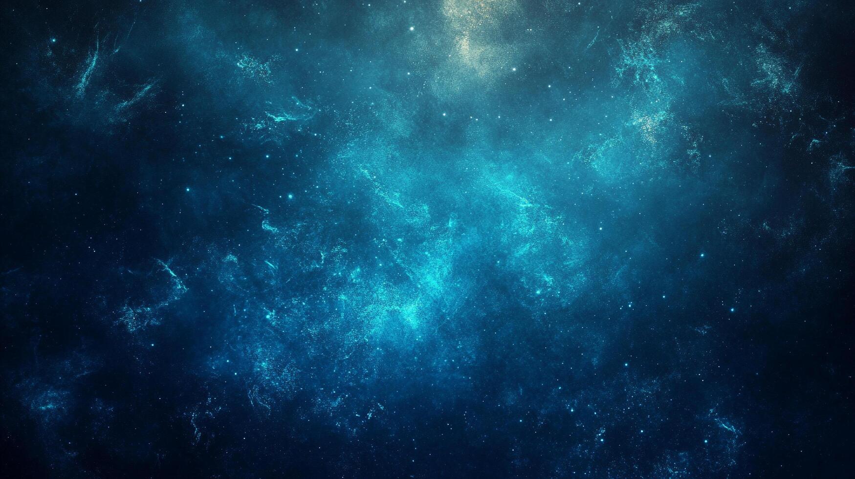 A breathtaking cosmic view, nebulous expanse with sparkling stars, painted in shades of deep indigo, cyan, and light blue. photo
