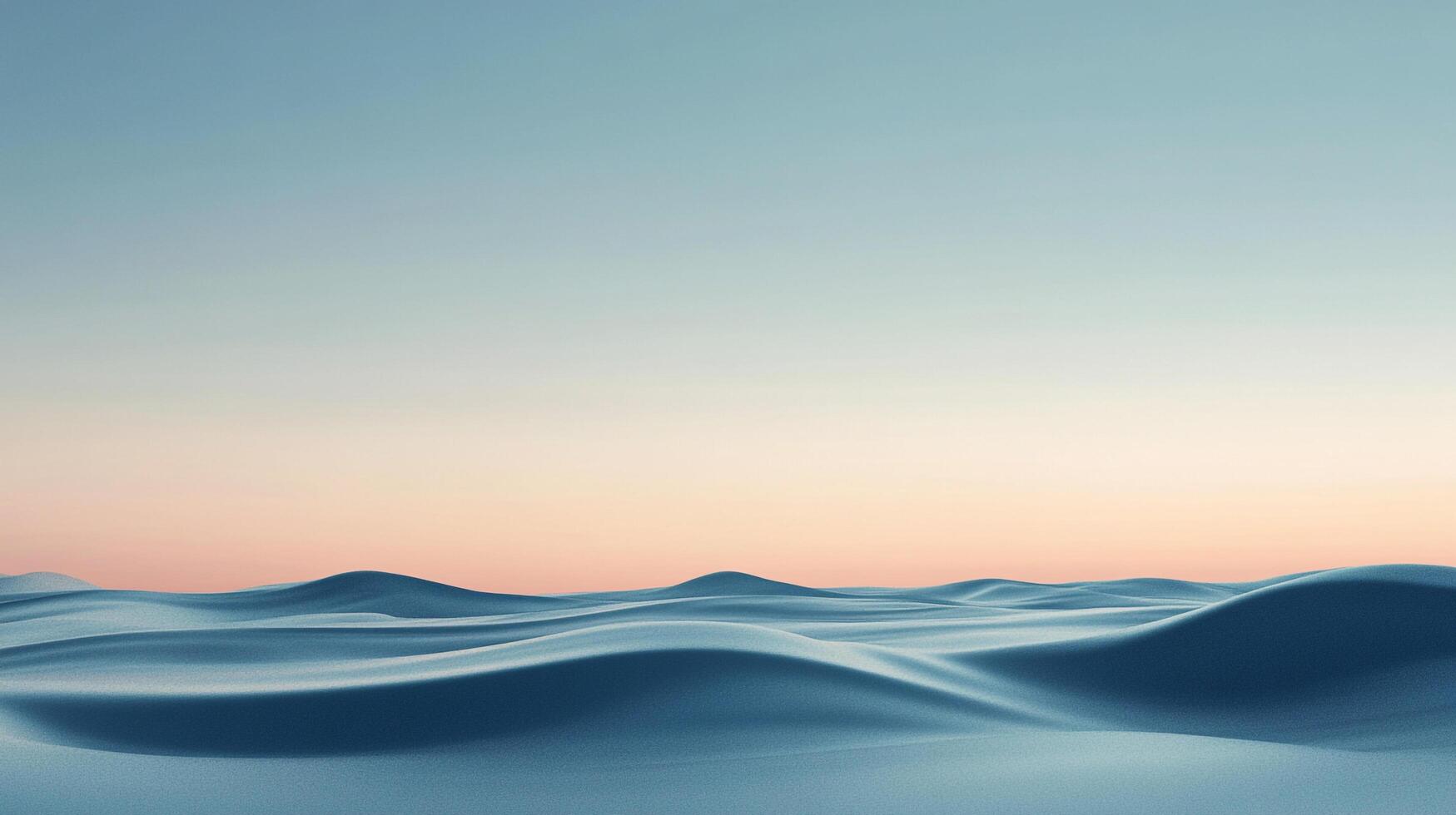 Serene blue waves ripple under a pastel sky, evoking calm and peace with an abstract, minimalistic touch. Relaxing and calming scene. photo