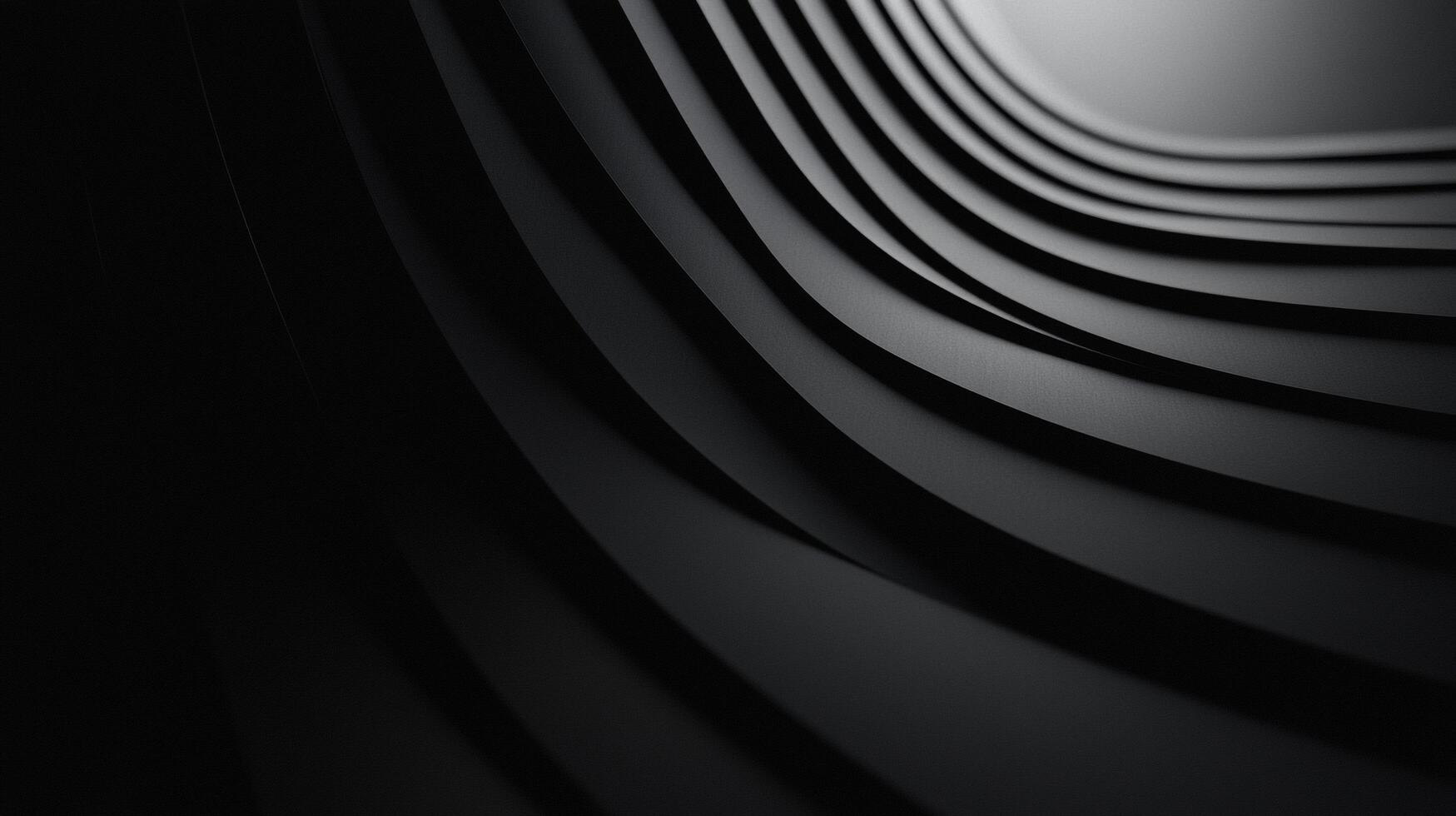 Abstract dark curves creating a mesmerizing visual rhythm, a blend of simplicity and depth evoking mystery and sophisticated design. photo
