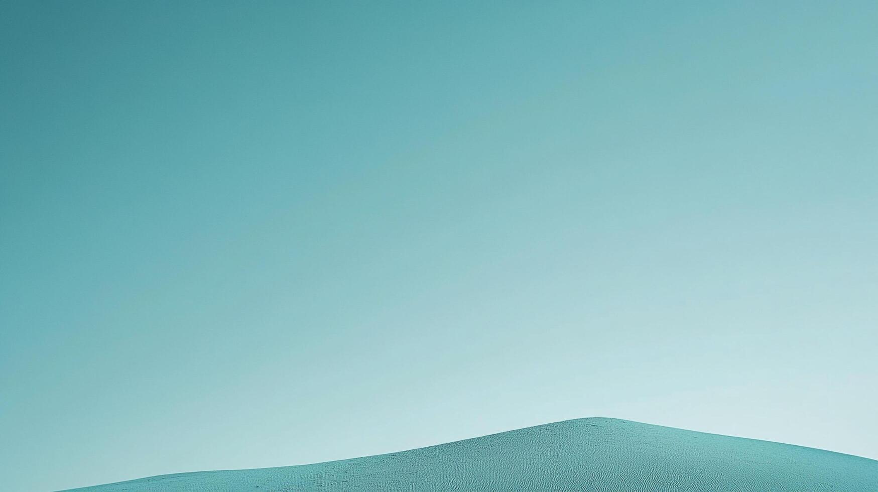 Minimalist aqua desert landscape. A serene blend of sand and sky creates a peaceful, monochromatic scene of solitude and simplicity. photo