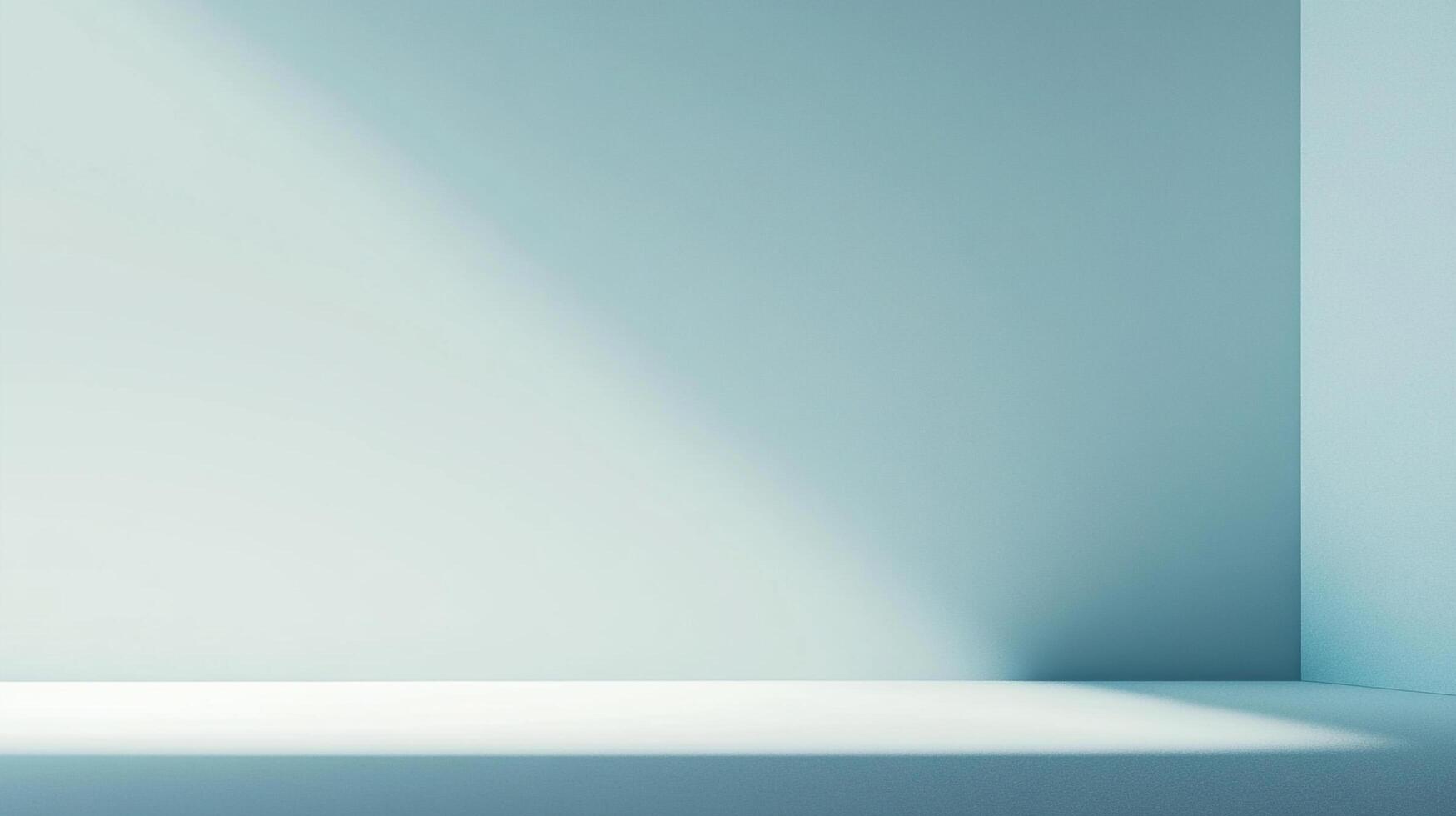 Minimalist architectural backdrop featuring gradients of soft light illuminating a simple corner setting, evoking tranquility and spaciousness. photo