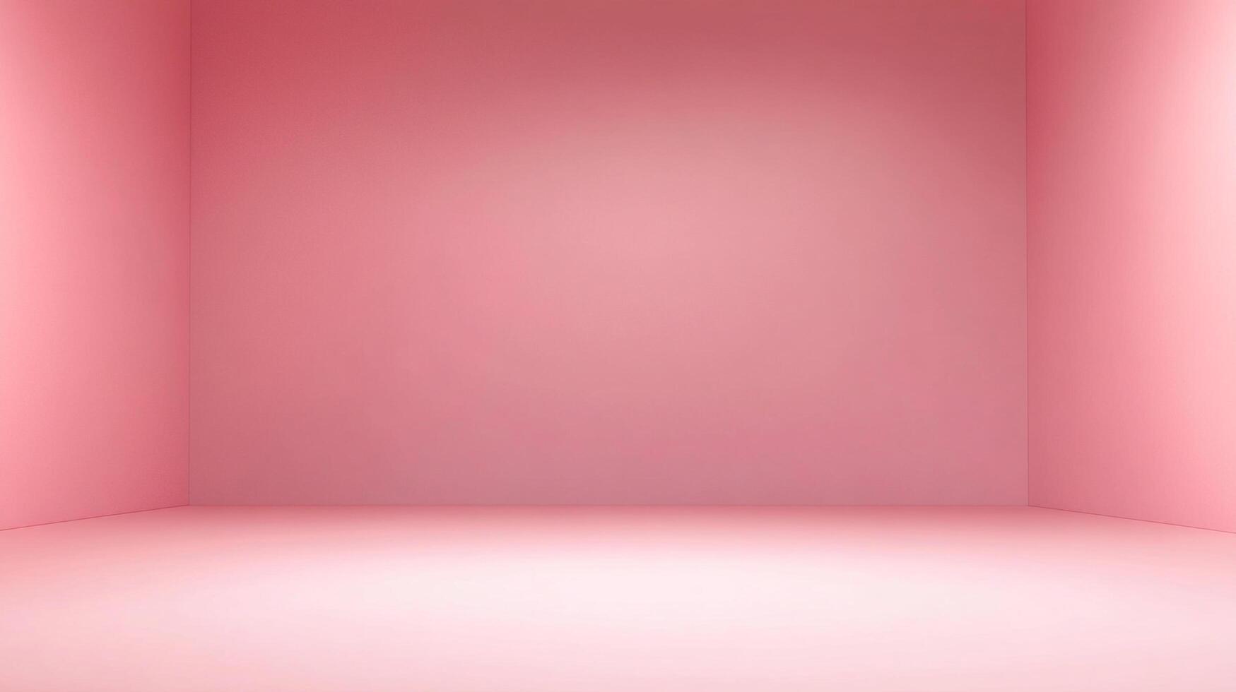 Pink room interior with soft, diffused lighting creating a minimalist and calming atmosphere. Perfect for product showcase and studio. photo
