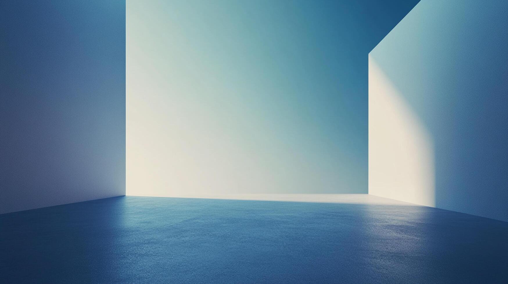 Abstract composition featuring converging architectural elements and a gradient of light that evokes a sense of serenity in a minimalist space. photo