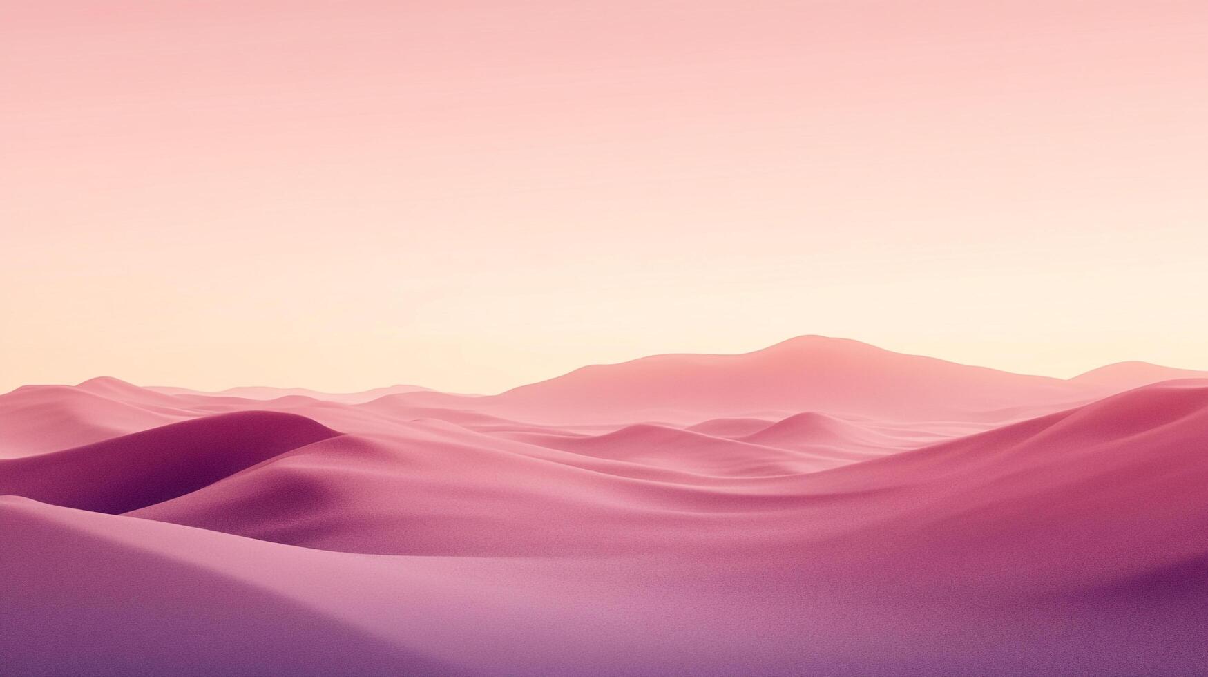 Surreal desert landscape with rolling sand dunes bathed in soft pastel hues, creating a dreamlike, serene atmosphere. photo