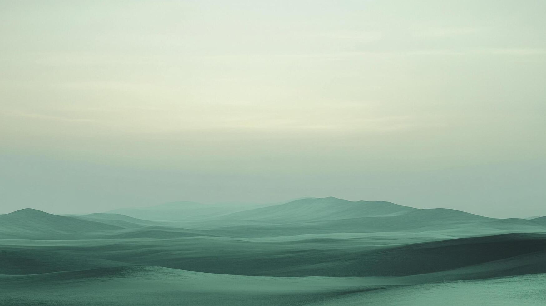Serene landscape of rolling hills under a soft, ethereal sky, evokes calmness. Nature's gentle artistry in a minimalistic display. photo