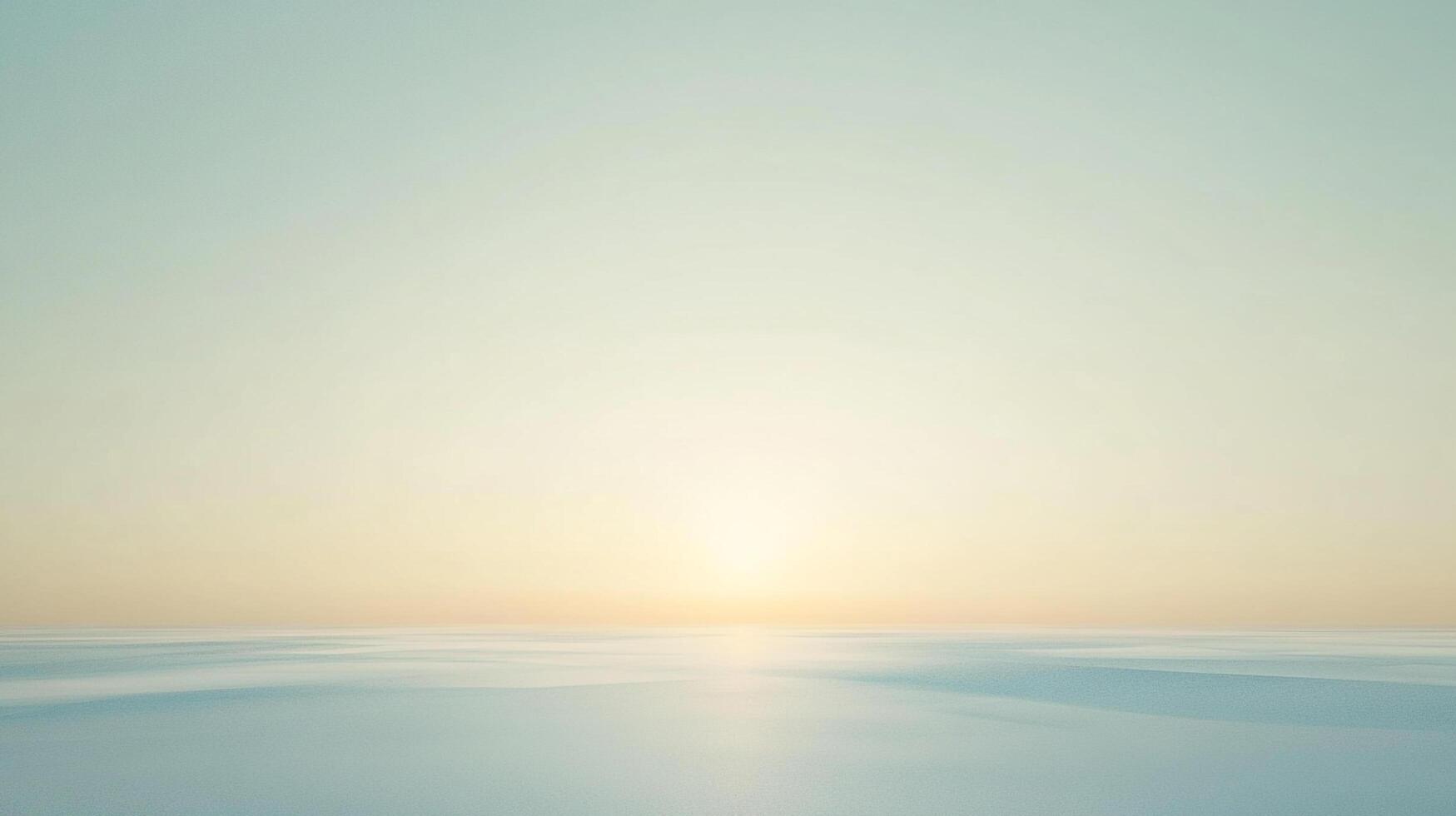 Serene coastal horizon with the sky shifting from pale blue to a warm golden glow as the sun rises or sets, minimalist and peaceful scenery. photo