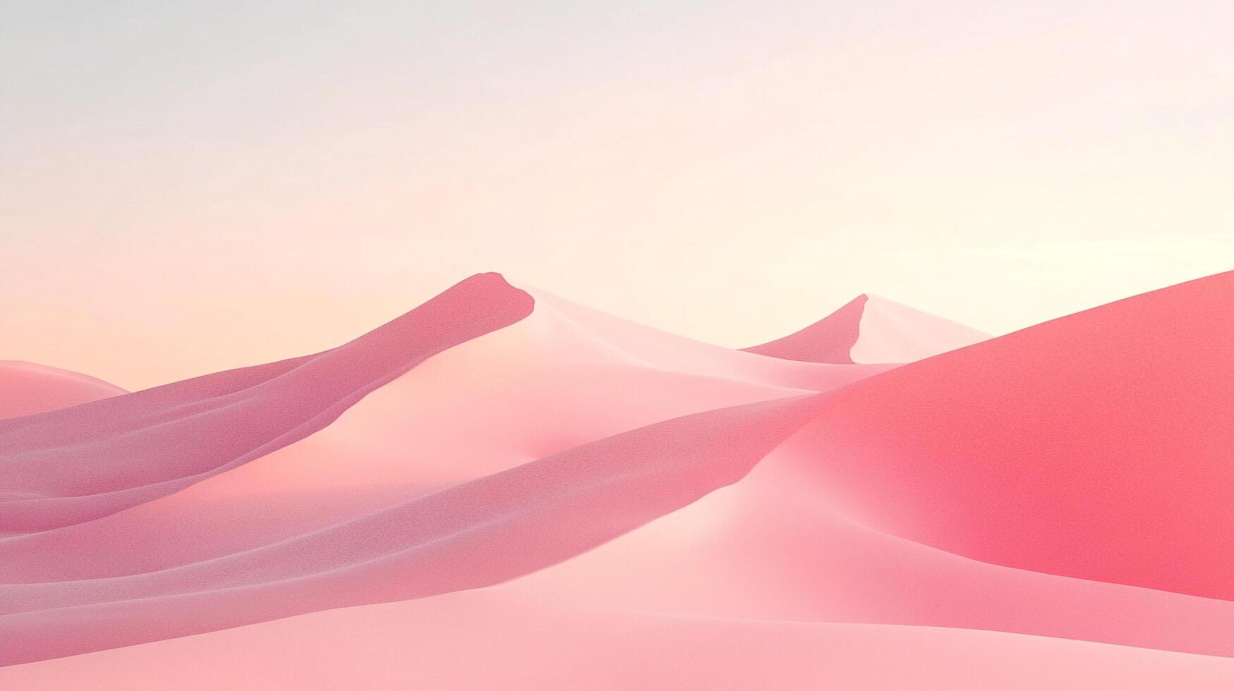 Pink sand dunes stretch towards the horizon under a soft, pale sky, evoking a sense of serenity and beauty in a minimalistic landscape. photo