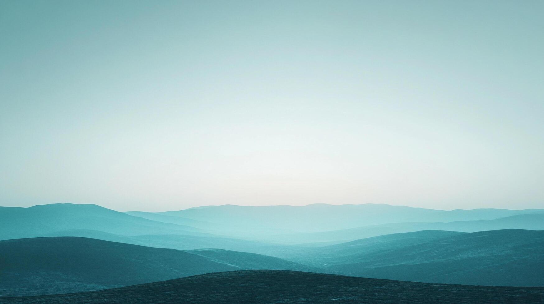 Blue-toned mountain range fades into the misty distance. A calming vista of natural beauty. Serene and peaceful landscape. photo