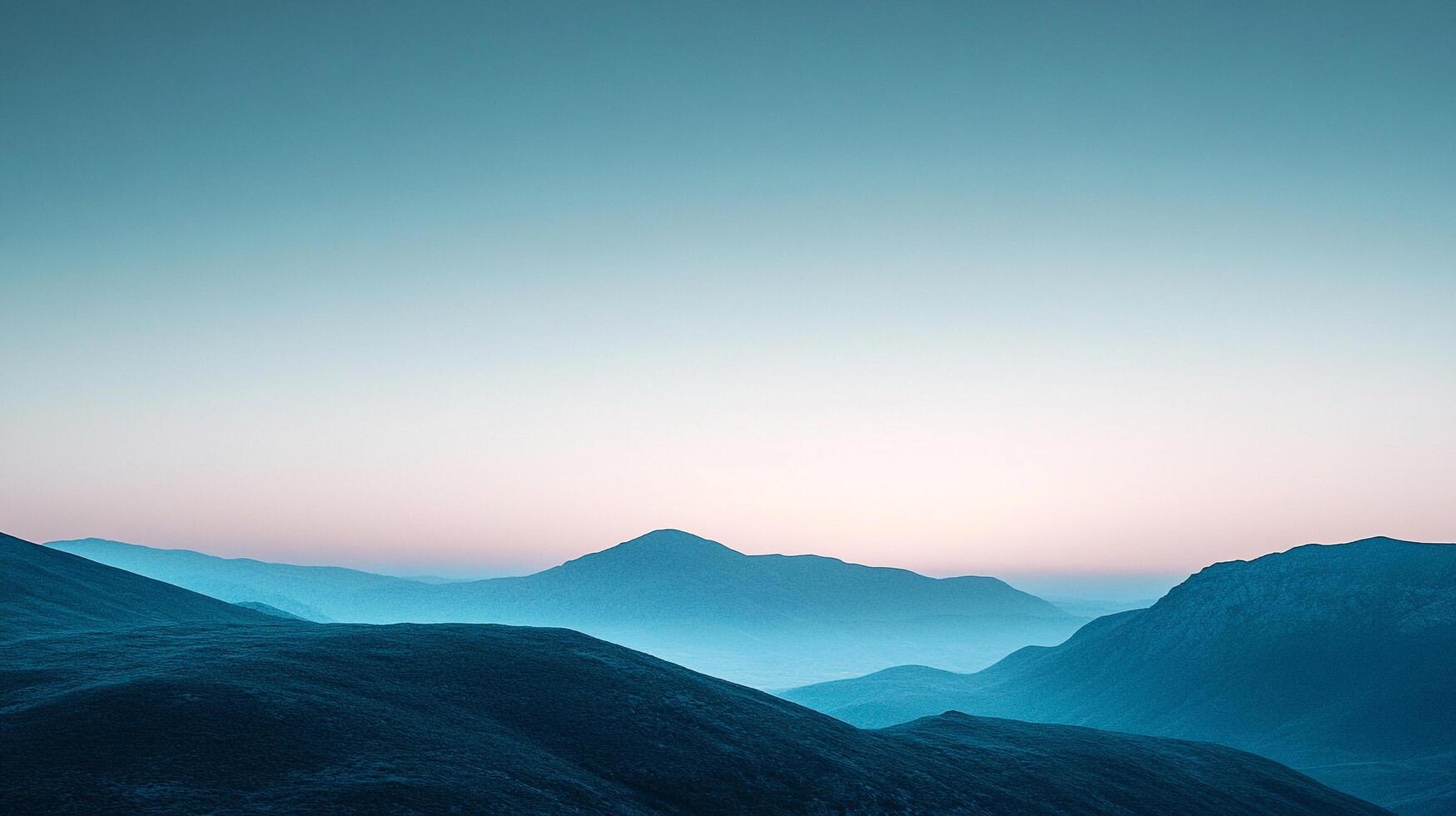 Mystical mountain range bathed in soft, ethereal light, the landscape appears otherworldly, evoking a sense of tranquility and wonder. photo