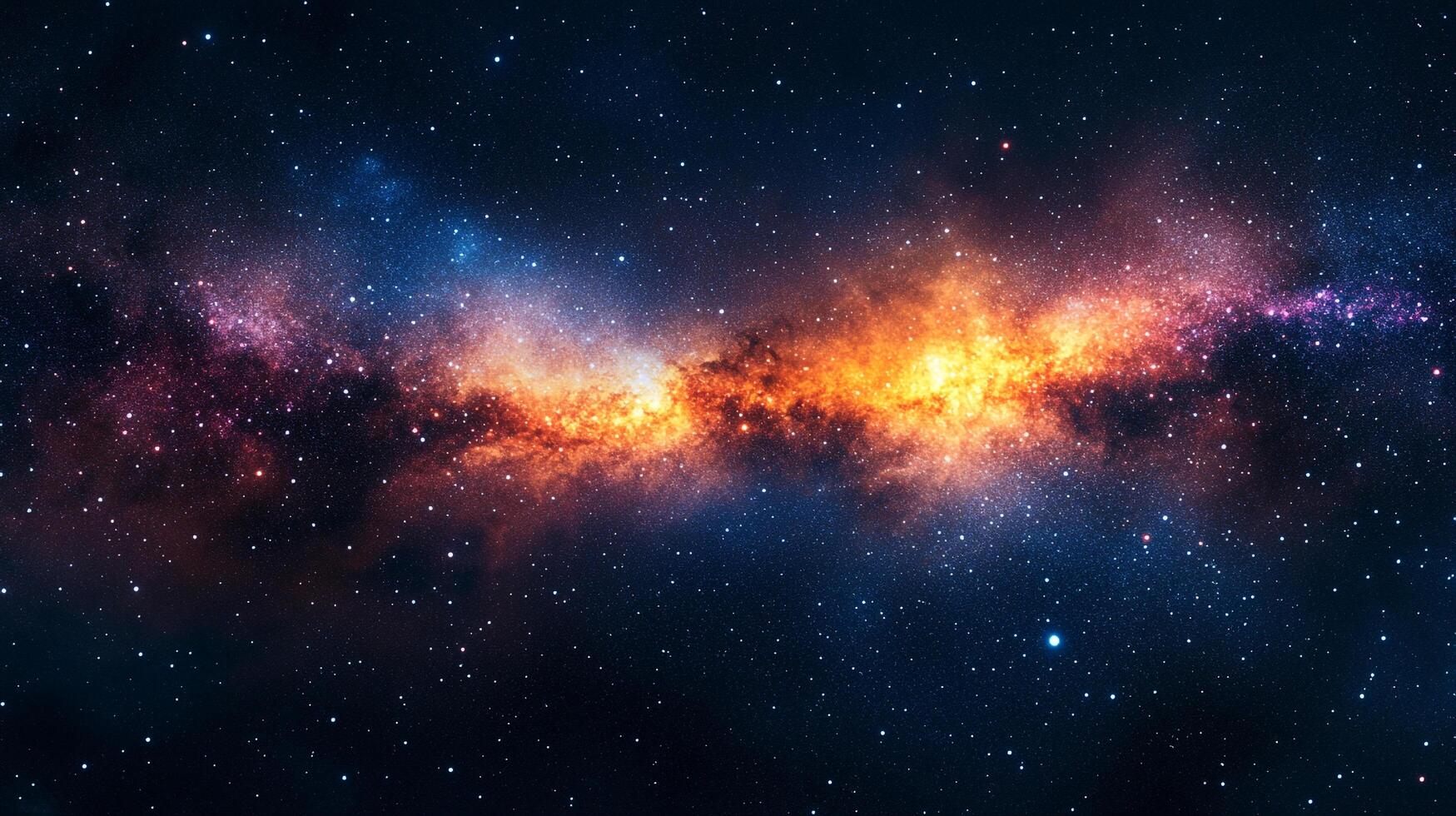 A mesmerizing cosmic vista with a burst of radiant colors. A celestial ballet unfolds in the depths of space, a symphony of cosmic wonder. photo